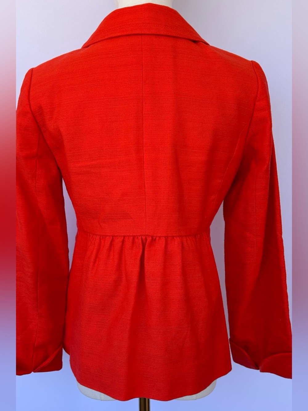 J. Crew Women’s‎ Molly Cotton/Linen Peplum Jacket Vintage Style Size 6 - Picture 5 of 11